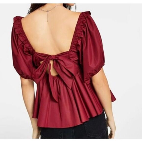 Ensaison women’s NWOT wo cotton, poplin, baby doll top size small no - Picture 2 of 7